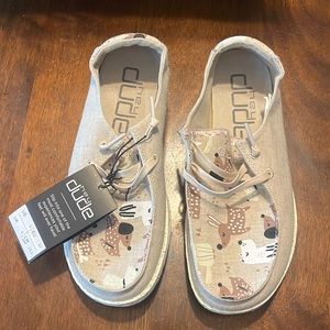 Hey Dude Shoes Dog Print Size 6